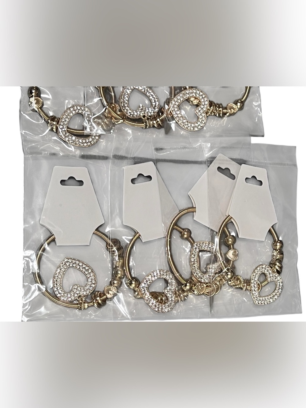 7pc Bracelet Set Gold Toned - Picture 2 of 2